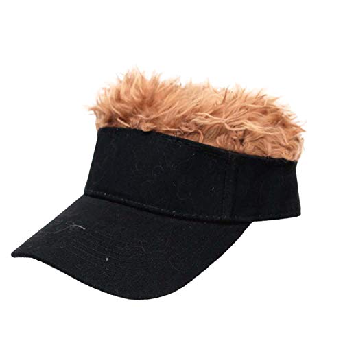 Perücke Damen Festival Zubehör DIY BaseBall Fashion Frisur Hop Cap mit Perücke Solide Hüftperücke für Erwachsene Perücke Herren Festival Gadget (D, One Size) von Xbemkste