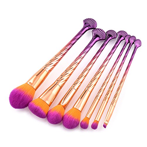 Makeup Pinsel Set, 7pcs Make Up Pinsel Soft Foundation Pinsel Rouge Pinsel Rouge Pinsel Lidschatten Pinsel Professionelle Make Up Pinsel Set Farbverlauf Farbe von Xbemkste