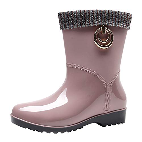 Xiangdanful Gummistiefel Damen Bunt Gummistiefel Leicht Regenstiefel Gummischuhe Garten Gummistiefeletten Halbhoch Schwarz Stiefeletten von Xiangdanful