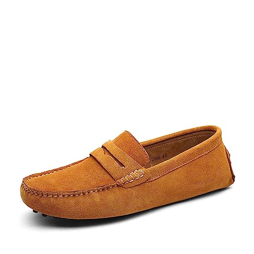 Xinghuanhua Flaches Leder Mokassins Atmungsaktive Freizeitschuhe Herren lässiges weiches Leder Mokassins Leichte und Bequeme Fahrschuhe Xinghuanhua Flaches Leder Mokassins Atmungsaktive Freizeitschuhe Herren lässiges weiches Leder Mokassins Leichte und Bequeme Fahrschuhe von Xinghuanhua