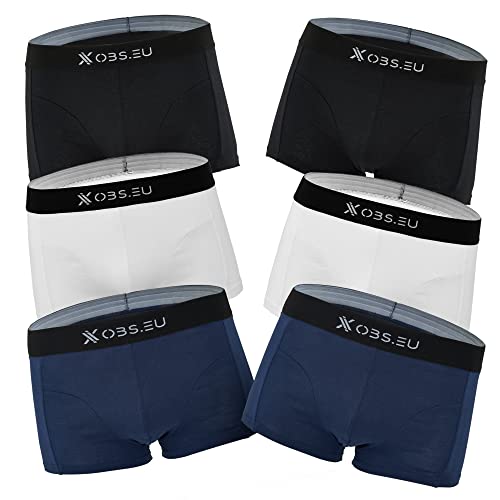 Xobs.eu Boxershorts Herren 6er Set | Herren Unterhosen aus Baumwolle | ÖkoTex Standard 100 | Hochwertige Herren Boxershorts | Unterhosen Männer von Xobs.eu