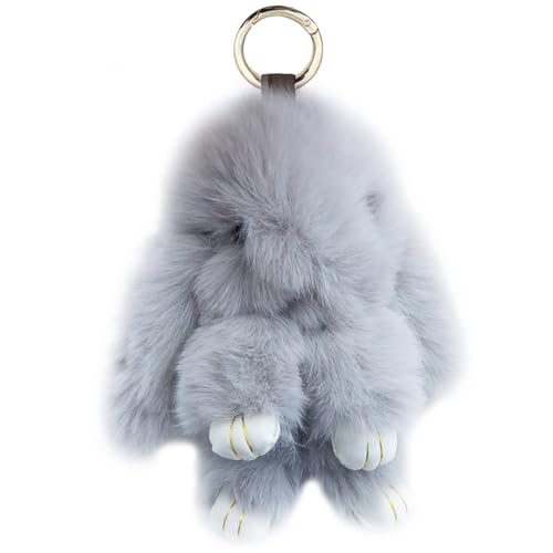 Xsclpomddy Süße Groß. Plüsch Hase Schlüsselanhänger Plüsch-Häschen 7in Schlüsselanhänger Pom Poms Taschenanhänger Handtasche Autoschlüssel Dekoration,light gray Xsclpomddy Süße Groß. Plüsch Hase Schlüsselanhänger Plüsch-Häschen 7in Schlüsselanhänger Pom Poms Taschenanhänger Handtasche Autoschlüssel Dekoration,light gray von Xsclpomddy