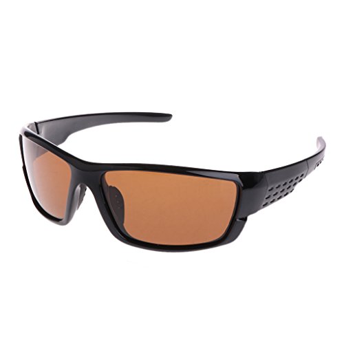 Polarisierte Outdoor-Sonnenbrille für Angeln, Radfahren, Sportbrille, UV400, für Herren, Sonnenbrille für Damen, polarisiert, UV-Schutz, Sonnenbrille für Damen, UV-Schutz für Herren, braun von Xuanxi