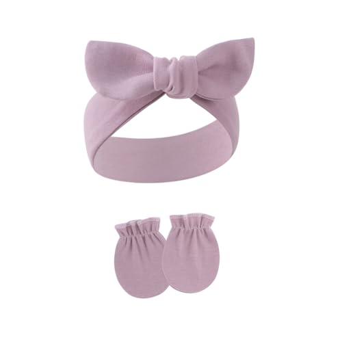 Weiches Baby-Stirnband-Handschuh-Set, Baumwolle, dehnbares Haarband mit schöner Schleife, für Neugeborene und Kleinkinder Weiches Baby-Stirnband-Handschuh-Set, Baumwolle, dehnbares Haarband mit schöner Schleife, für Neugeborene und Kleinkinder von Xuanxi