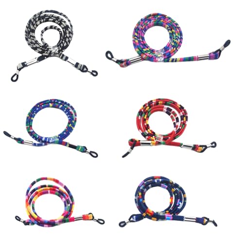 Xuigort 6 Stück Bunt Brillenband, Baumwolle Brillen Ketten, Brillenkette Damen Herren Universal Brillenkette Einstellbare Anti Rutsch, für Lesebrillen Sonnenbrillen Schutzbrillen Sport Xuigort 6 Stück Bunt Brillenband, Baumwolle Brillen Ketten, Brillenkette Damen Herren Universal Brillenkette Einstellbare Anti Rutsch, für Lesebrillen Sonnenbrillen Schutzbrillen Sport von Xuigort