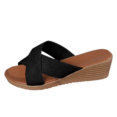 Xumilala Pantoletten Damen Flip Flops Keilabsatz Casual Cross Strap Leder Elegante Sommer Hausschuhe Schuhe Orthopädische Slides Sandalen Plateau Slipper Bohemian 2025 Fashion Xumilala Pantoletten Damen Flip Flops Keilabsatz Casual Cross Strap Leder Elegante Sommer Hausschuhe Schuhe Orthopädische Slides Sandalen Plateau Slipper Bohemian 2025 Fashion von Xumilala