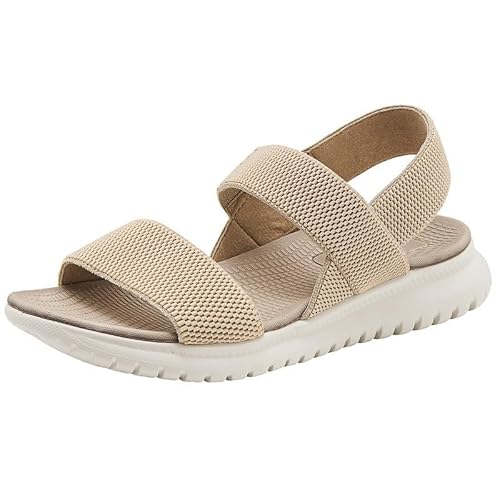 Xytraiihw Frauen Leichte Heels Sandalen, bequeme weiche Slip-on-Schuhe mit Plateau Dicke Absätze Kausale offene Zehen Sommerschuhe,Gelb,35 von Xytraiihw