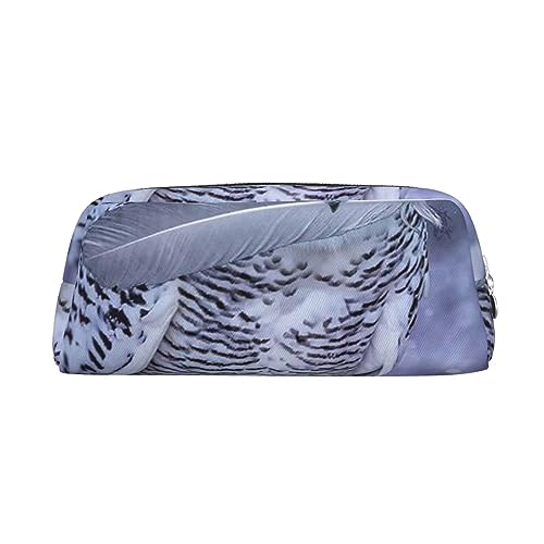 Xzeit Arctic Owl Federmäppchen Stiftebox Reißverschluss Federmäppchen Leder Federmäppchen für Jungen und Mädchen, silber, Einheitsgröße, Taschen-Organizer von Xzeit