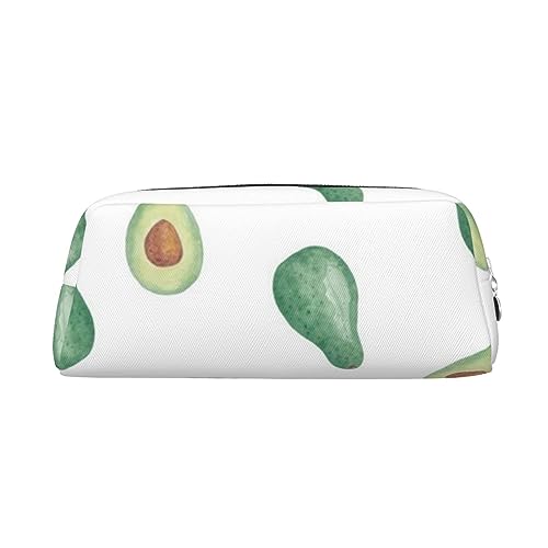 Xzeit Avocado (2) Federmäppchen Stiftebox Reißverschluss Federmäppchen Leder Federmäppchen für Jungen und Mädchen, silber, Einheitsgröße, Taschen-Organizer von Xzeit