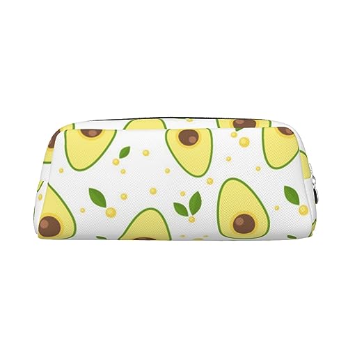 Xzeit Avocado Federmäppchen Stiftebox Reißverschluss Federmäppchen Leder Federmäppchen für Jungen und Mädchen, silber, Einheitsgröße, Taschen-Organizer von Xzeit