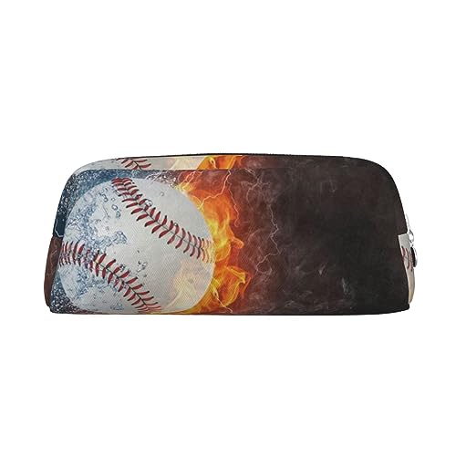 Xzeit Baseball-Federmäppchen, Stiftebox, Reißverschluss, Bleistifttaschen, Leder, für Jungen und Mädchen, silber, Einheitsgröße, Taschen-Organizer von Xzeit