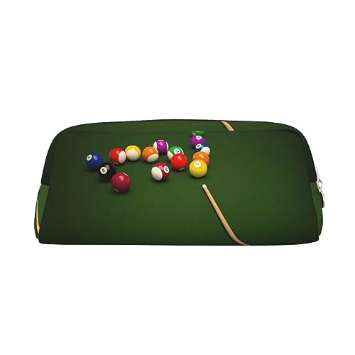 Xzeit Billard-Federmäppchen, Stiftebox, Reißverschluss, Bleistifttaschen, Leder, für Jungen und Mädchen, silber, Einheitsgröße, Taschen-Organizer von Xzeit