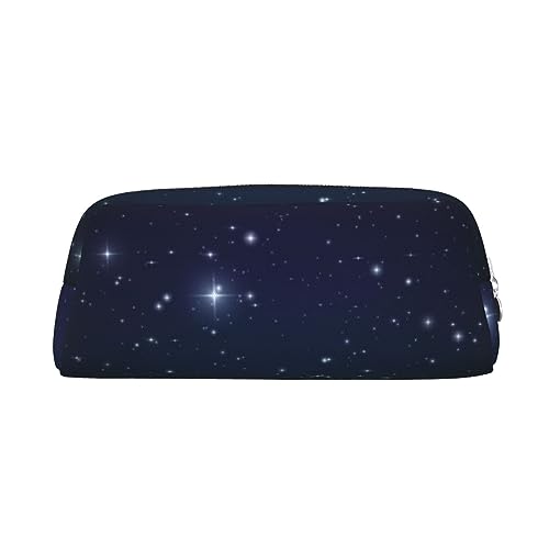 Xzeit Bright Stars Federmäppchen Stiftebox Reißverschluss Federmäppchen Leder Federmäppchen für Jungen und Mädchen, silber, Einheitsgröße, Taschen-Organizer von Xzeit