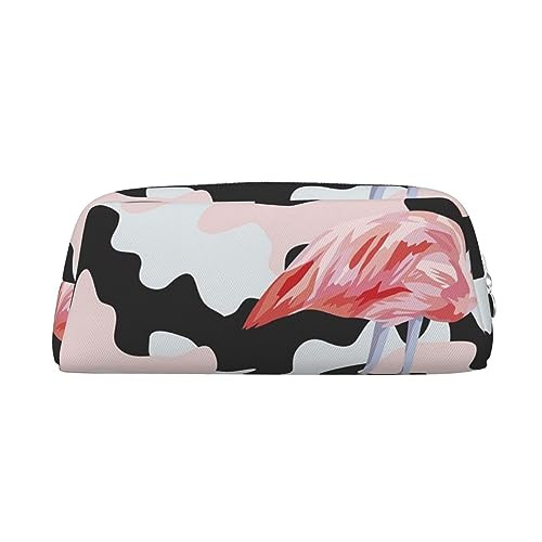 Xzeit Schönes pinkes Flamingo-Federmäppchen, Stiftebox, Reißverschluss, Bleistifttaschen, Leder-Bleistiftbeutel für Jungen und Mädchen, silber, Einheitsgröße, Taschen-Organizer von Xzeit