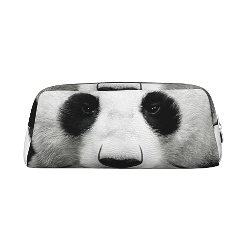 Xzeit Tier Panda Federmäppchen Stiftebox Reißverschluss Bleistift Taschen Leder Federmäppchen für Jungen und Mädchen, silber, Einheitsgröße, Taschen-Organizer von Xzeit