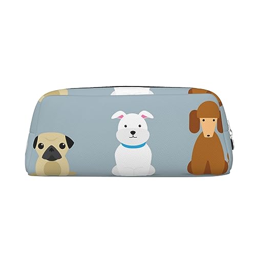 Xzeit Tiere Federmäppchen Stiftebox Reißverschluss Bleistift Taschen Leder Federmäppchen für Jungen und Mädchen, silber, Einheitsgröße, Taschen-Organizer von Xzeit