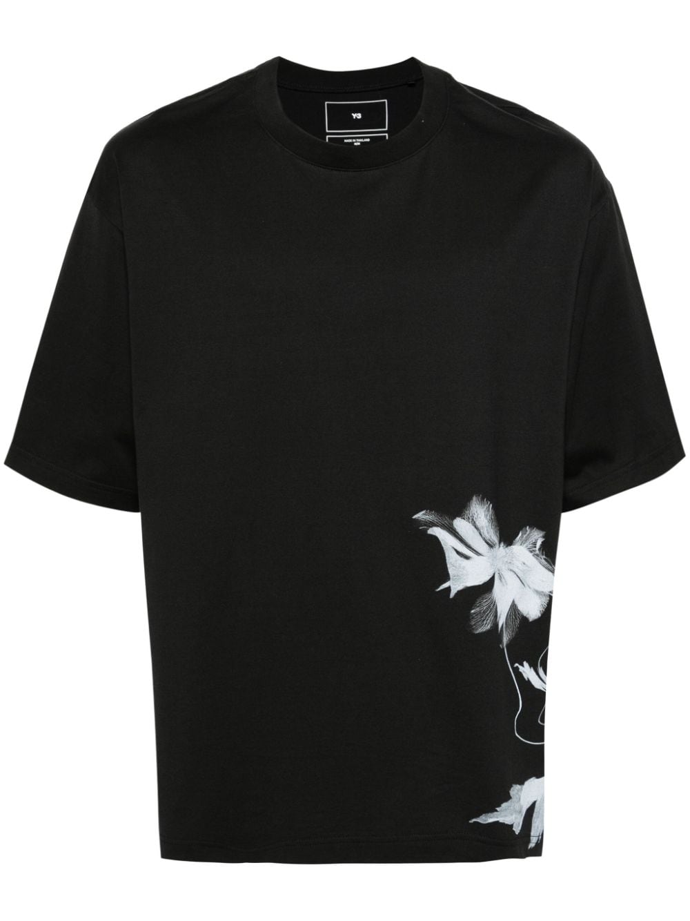 Y-3 GXS T-Shirt mit Blumen-Print - Schwarz von Y-3
