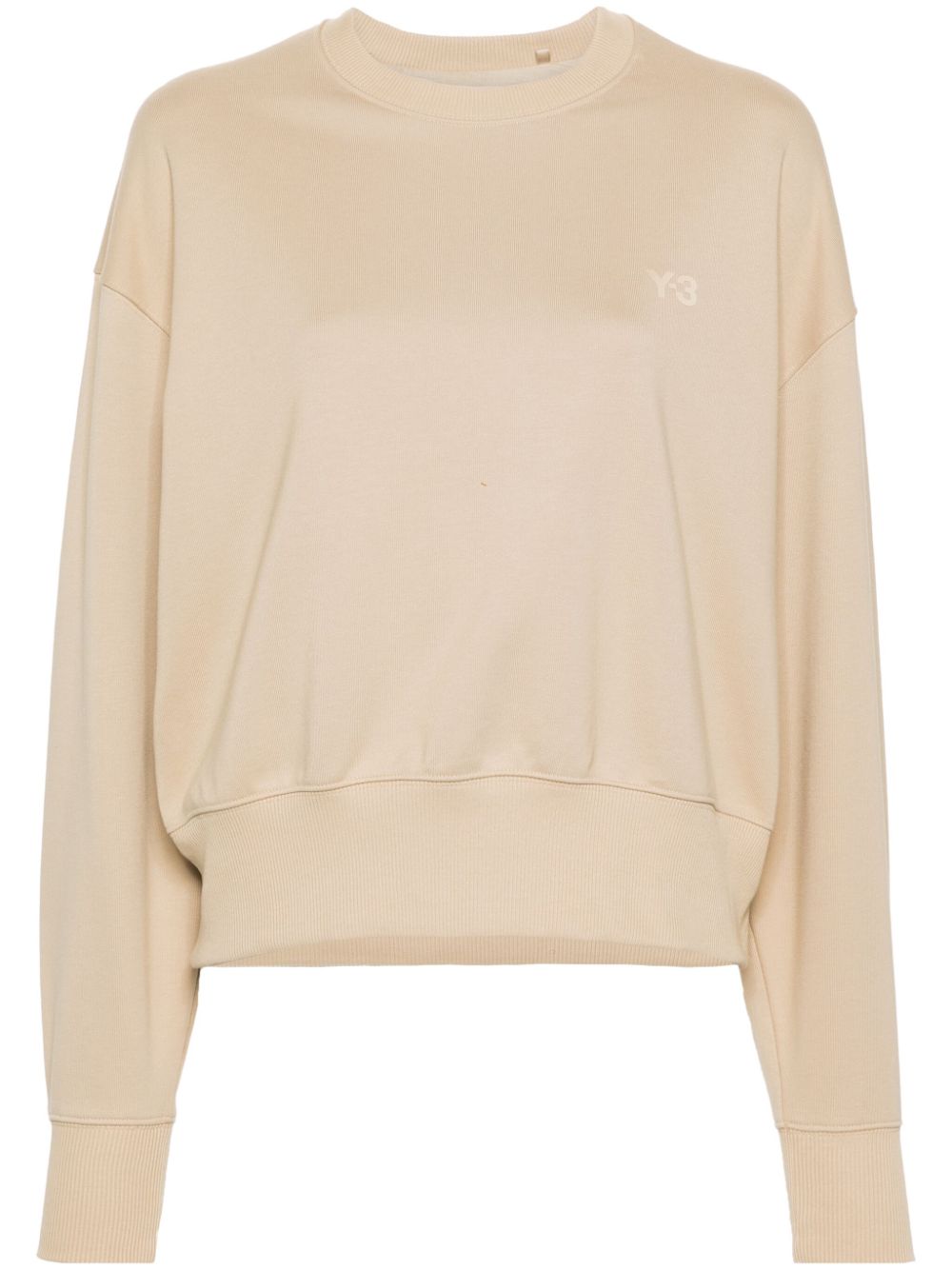 Y-3 Sweatshirt mit Logo-Print - Nude von Y-3