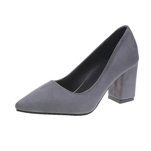 Y6GO9KSP Neue Damenmode Damenschuhe Damen Herbst Damen Arbeitsschuhe Runde Zehen Freizeitschuhe High Heels Low Heels Dicke Sohle Komfortschuhe Damenschuhe von Y6GO9KSP