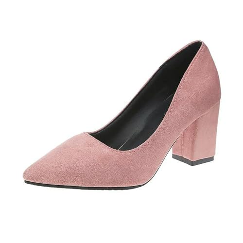 Y6GO9KSP Neue Damenmode Damenschuhe Damen Herbst Damen Arbeitsschuhe Runde Zehen Freizeitschuhe High Heels Low Heels Dicke Sohle Komfortschuhe Damenschuhe von Y6GO9KSP