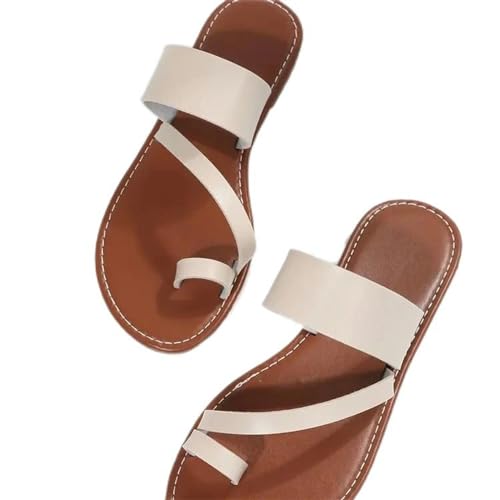 Y6GO9KSP Einfache Damensandalen Sommer Outdoor Strandurlaub lässige Damenschuhe 2024 neue Mode flache Sandalen von Y6GO9KSP