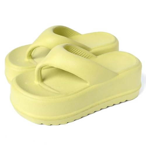 Y6GO9KSP Flache Sommerhausschuhe für Damen, schwarze und weiße Flip-Flops, Schuhe mit dicken Sohlen, lässige, bequeme Hausschuhe für Damen von Y6GO9KSP