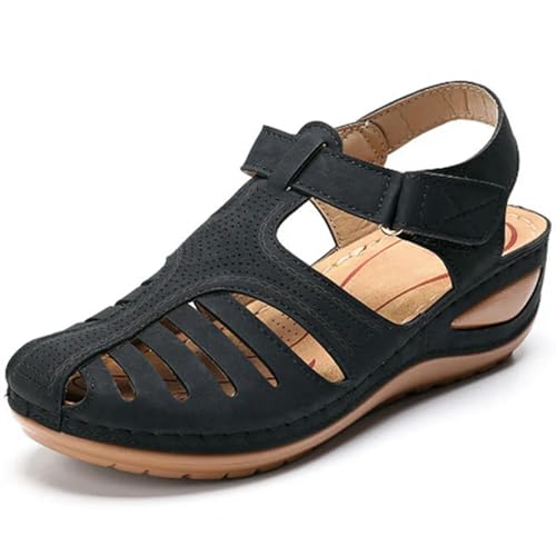 Y6GO9KSP Hochwertige Damensandalen, Damen-Walking-Sandalen mit dicker Sohle, Damen-Keilsandalen, Damen-Strandschuhe, Damenschuhe von Y6GO9KSP