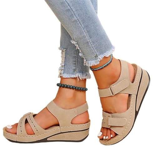 Y6GO9KSP Neue Sandalen High Heels Damen Keilschuhe High Heels Sandalen Damen High Heel Sandalen Sommer Low Heel Schuhe Damen Sommer von Y6GO9KSP