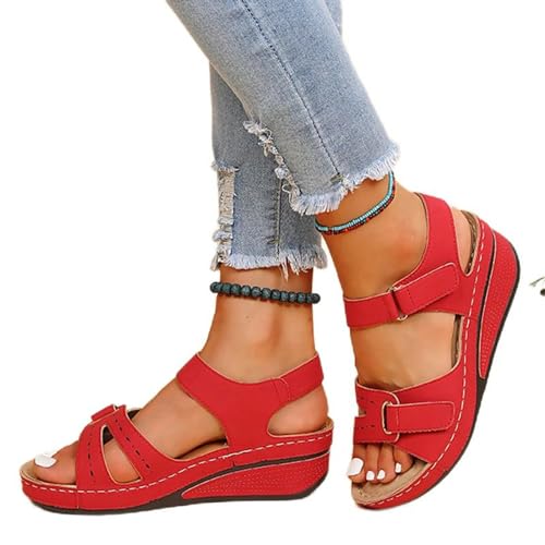 Y6GO9KSP Neue Sandalen High Heels Damen Keilschuhe High Heels Sandalen Damen High Heel Sandalen Sommer Low Heel Schuhe Damen Sommer von Y6GO9KSP