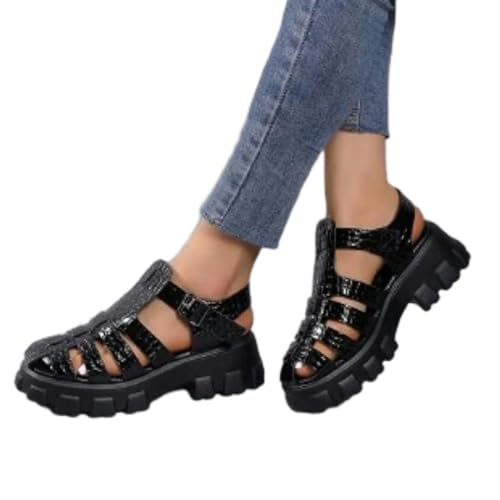 Y6GO9KSP Neue Sandalen mit dicken Sohlen für Damen, lässige Strandschuhe für Damen, Sommersandalen mit dicken Sohlen für Damen von Y6GO9KSP