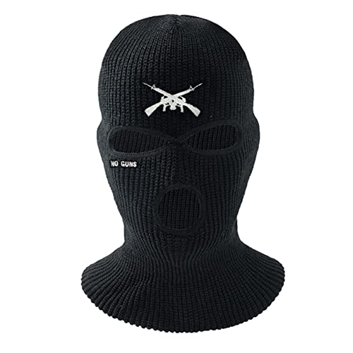 YAMEE Balaclava 3-Loch-Vollmaske Sturmhaube Damen Herren,Wintermütze Unisex Skimütze,Strickmütze Herren Warm Gesichtsmaske für Outdoor Radfahren Skifahren Laufen von YAMEE