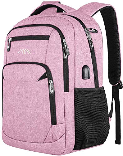 Schulrucksack Mädchen Teenager, Rucksack Schule Laptop Rucksack für Damen Daypacks für 15.6 Zoll Laptop Business Rucksack mit USB Ladeanschluss von YAMTION