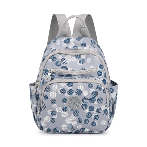 YANAIER Klein Rucksack Damen Wasserdicht Cityrucksack Daypacks Kleiner Rucksackhandtaschen Mädchen Schultaschen für Reise Freizeit Einkauf Blaue weiße Punkte YANAIER Klein Rucksack Damen Wasserdicht Cityrucksack Daypacks Kleiner Rucksackhandtaschen Mädchen Schultaschen für Reise Freizeit Einkauf Blaue weiße Punkte von YANAIER