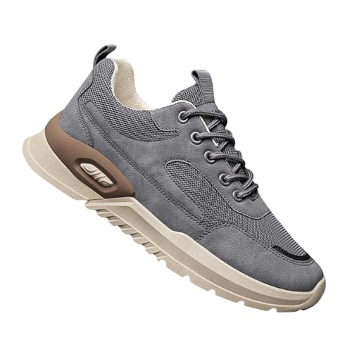 YANFJHV Atmungsaktive Low-Top-Lauf-PU-Freizeitsportschuhe für Herren Herren Schuhe Winter Gefüttert (Grey, 40) von YANFJHV