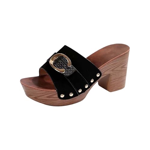 YANFJHV Damen Plateau Sandaletten Mit Blockabsatz Peeptoe Sandalen Slip-On Keilsandaletten Fischmund High Heels Mit Keilabsatz Slingback Atmungsaktiv Partyschuhe Plattform Rutschfest Pantoletten YANFJHV Damen Plateau Sandaletten Mit Blockabsatz Peeptoe Sandalen Slip-On Keilsandaletten Fischmund High Heels Mit Keilabsatz Slingback Atmungsaktiv Partyschuhe Plattform Rutschfest Pantoletten von YANFJHV