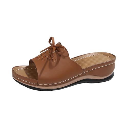 YANFJHV Damen Slipper Schwarz Keilabsatz Slip-On Sandaletten Fischmund Pantoffel Peeptoe Sandalen Flach Bequem Damensandalen Mit Blumenmuster Slingback Sommersandalen Weichen Sohlen Keilsandalen YANFJHV Damen Slipper Schwarz Keilabsatz Slip-On Sandaletten Fischmund Pantoffel Peeptoe Sandalen Flach Bequem Damensandalen Mit Blumenmuster Slingback Sommersandalen Weichen Sohlen Keilsandalen von YANFJHV