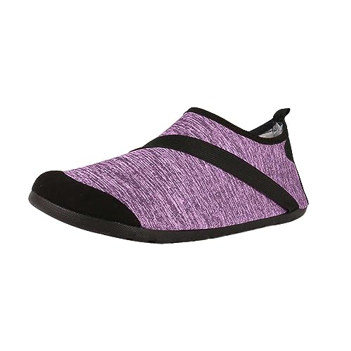 YANFJHV Indoor-Sportschuhe und Socken für Männer und Frauen, rutschfeste, leise Fitness-Laufschuhe für Erwachsene, Yoga-Socken, Schuhe für die frühe Bildung Outdoor Damenschuhe (Purple, B) von YANFJHV