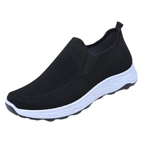 YANFJHV Laufschuhe Herren Schwarz, Mesh Laufschuhe Slip-On Sneaker Breite Walkingschuhe Atmungsaktiv Turnschuhe Freizeitschuhe Mit Weichen Sohle Cushioning Gesundheitsschuhe Für Fußschwellung YANFJHV Laufschuhe Herren Schwarz, Mesh Laufschuhe Slip-On Sneaker Breite Walkingschuhe Atmungsaktiv Turnschuhe Freizeitschuhe Mit Weichen Sohle Cushioning Gesundheitsschuhe Für Fußschwellung von YANFJHV