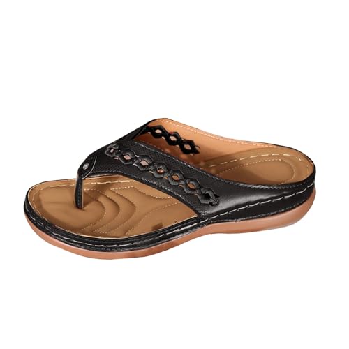 YANFJHV Orthopädische Sandalen Damen Mit Zehentrenner Peeptoe Sandaletten Slip-On Zehensandalen Hohl Keilsandaletten Slingback Schlappen Bequem Outdoorsandalen Mit Weichen Sohlen Plateau Pantoletten YANFJHV Orthopädische Sandalen Damen Mit Zehentrenner Peeptoe Sandaletten Slip-On Zehensandalen Hohl Keilsandaletten Slingback Schlappen Bequem Outdoorsandalen Mit Weichen Sohlen Plateau Pantoletten von YANFJHV