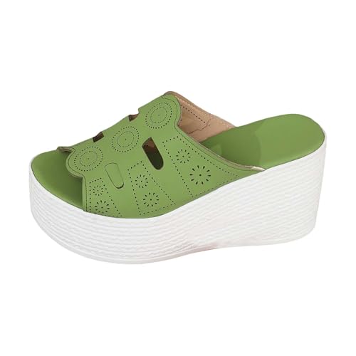 YANFJHV Sandalen Damen Sommer Bequem Plateau Keilsandaletten Slip-On Sandaletten Plattform Slippers Aushöhlen Strandsandalen Sommersandalen Fischmund Sandals Mit Keilabsatz Peeptoe Sandalette YANFJHV Sandalen Damen Sommer Bequem Plateau Keilsandaletten Slip-On Sandaletten Plattform Slippers Aushöhlen Strandsandalen Sommersandalen Fischmund Sandals Mit Keilabsatz Peeptoe Sandalette von YANFJHV