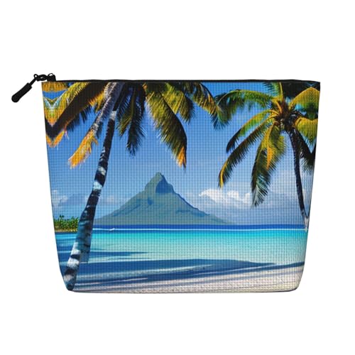 YANYU Tahiti Make-up-Tasche, einlagig, wasserdicht, Reise-Kosmetik-Organizer, großes Fassungsvermögen, schwarz, Einheitsgröße, Schwarz, One Size YANYU Tahiti Make-up-Tasche, einlagig, wasserdicht, Reise-Kosmetik-Organizer, großes Fassungsvermögen, schwarz, Einheitsgröße, Schwarz, One Size von YANYU