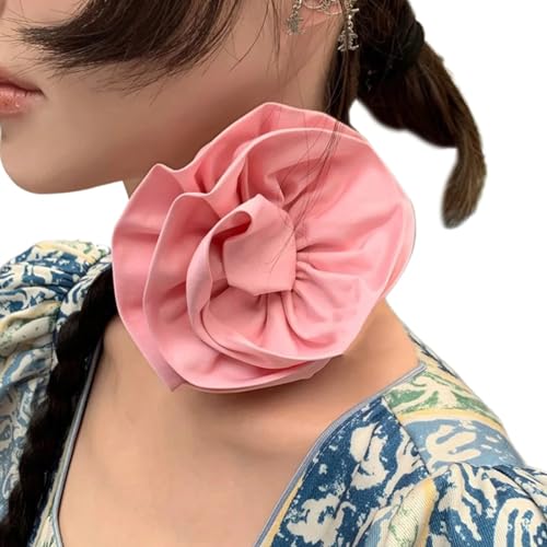 YAOGUI Gürtel, elegante Rosenblüte, Taillenband, Stoff, Blumenknoten, Halsband, große Blume, Haarband für weibliche Mädchen, modische Accessoires YAOGUI Gürtel, elegante Rosenblüte, Taillenband, Stoff, Blumenknoten, Halsband, große Blume, Haarband für weibliche Mädchen, modische Accessoires von YAOGUI