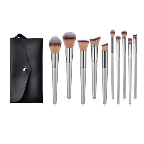 YAOGUI Make-up-Pinsel, 10 Stück, Premium-Kunstfaser, Puder, Concealer, Lidschatten, Make-up-Pinsel für Reisen und Zuhause von YAOGUI