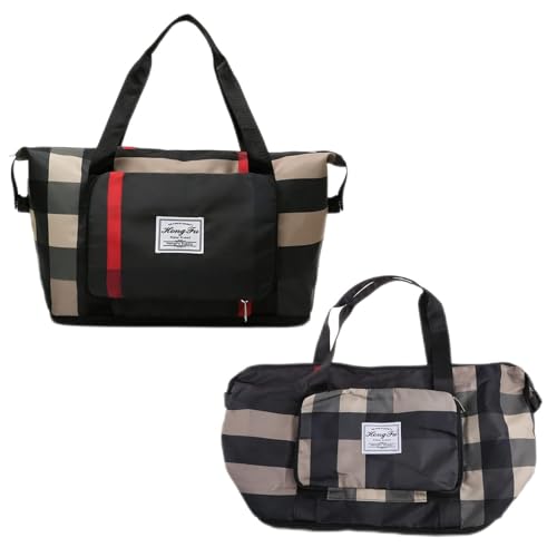 YAOGUI Reisetasche, Kabinentasche, faltbare Reisetasche mit Schuhfach, Sport, Fitnessstudio, Handtasche, großes Fassungsvermögen, Wochenender, Übernachtung, Schultertasche für Herren, Bk#, Size von YAOGUI