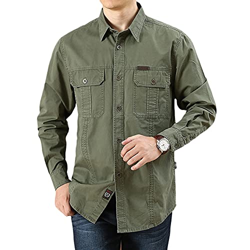 Herren Tactical Hemd Militär Hemd Funktionshemd Outdoor Langarm Hemd Atmungsaktiv Armee Hemd Männer Freizeithemde Angelhemd Arbeitshemd Cargo Shirts Frühling Herbst Lose Langarmhemd mit Taschen Herren Tactical Hemd Militär Hemd Funktionshemd Outdoor Langarm Hemd Atmungsaktiv Armee Hemd Männer Freizeithemde Angelhemd Arbeitshemd Cargo Shirts Frühling Herbst Lose Langarmhemd mit Taschen von YAOTT