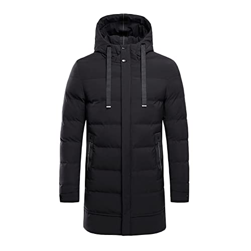 YAOTT Herren Winter Warm Daunenmantel Männer Lange Mantel Mit Kapuze Ultraleichte Daunenjacke Mit Taschen Einfarbig Winddicht Im Freien Daunenmantel Mit Stehkragen,Schwarz,XL YAOTT Herren Winter Warm Daunenmantel Männer Lange Mantel Mit Kapuze Ultraleichte Daunenjacke Mit Taschen Einfarbig Winddicht Im Freien Daunenmantel Mit Stehkragen,Schwarz,XL von YAOTT