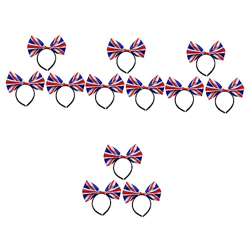 YARNOW 12 Stk Stirnband Haarschmuck Für Fußballfans Kostümzubehör Für Britische Veranstaltungen Haarreifen Britische Stirnbänder Großbritannien Haardekore Vereinigte Staaten Flagge Satin von YARNOW