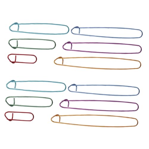 YARNOW 12 Stück Mehrfarbige Strickstichhalter, Garnstichhalter Für Strickideen, Häkelnadeln, Aluminiumstichhalter, Sicherheitsnadeln YARNOW 12 Stück Mehrfarbige Strickstichhalter, Garnstichhalter Für Strickideen, Häkelnadeln, Aluminiumstichhalter, Sicherheitsnadeln von YARNOW