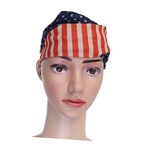 YARNOW Amerikanische Flagge Bandana Stirnband Rotes Bandana-stirnband Rotes Stirnband Amerika-flagge Stirnbänder Für Frauen Stirnband Mit Amerikanischer Flagge Fräulein Jahrgang Schal von YARNOW