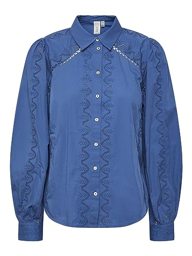 Y.A.S Damen YASKENORA LS Shirt S. NOOS Bluse, Federal Blue, M von YAS